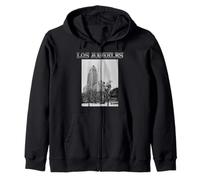 Los Angeles City Hall California Retro 323 DTLA Downtown LA Zip Hoodie