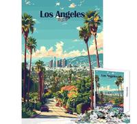 Los Angeles Cityscape 1000 Pieces Jigsaw Puzzles for Teenagers Boost Cognitive Clarity And Sharpness Mindful Calm Play Enjoyment (38x52cm)