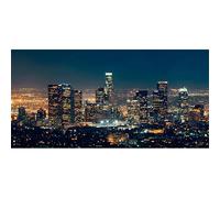 Los Angeles Cityscape New York Manhattan City Skyline Poster Print Canvas Painting Wall Art Architectural Home Decor Mural(30x60cm(12x24in)/Inner frame)