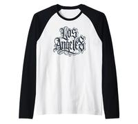 Los Angeles Gothic Old English Tee Vintage LA Streetwear Raglan Baseball Tee