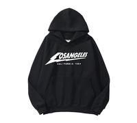 Los Angeles Hoodies for Women Y2K Graphic Pullover Outfits College Cool Trendy Casual Loose Fit Letter with Hood Sweatshirts Soft Vintage Thin Personalized Anime Gothic Preppy Plain Black