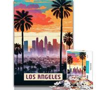 Los Angeles Jigsaw Puzzles 1000 Pieces for Adults Teens,Help The Brain Exercise Addictive Toys to Cultivate Patience Great Gift 50x75cm