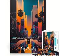Los Angeles Jigsaw Puzzles for Adults 1000 Piece Brain Agility Restful Game Happy Challenge Night Game (38x52cm)