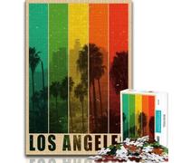 Los Angeles Jigsaw Puzzles for Teenagers 1000 Piece,Educational Game Challenge Toy Wall Decoration Unique Birthday And Xmas Gifts 50x75cm