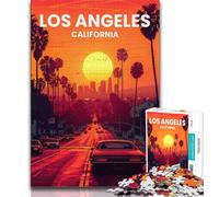 Los Angeles Jigsaws 1000 Pieces for Adults,for Educational Game Challenge Toy for Is Ideal As A Gift for The Whole Family 38x26cm