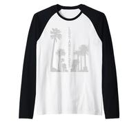 Los Angeles LA California California USA America Souvenir Raglan Baseball Tee
