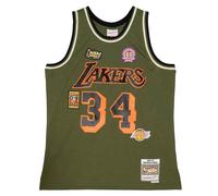 Los Angeles Lakers NBA Jersey Shaquille O’Neale Flight Swingman 1996 Vert S