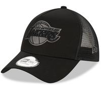 Los Angeles Lakers New Era NBA Team Black A-Frame Trucker Cap