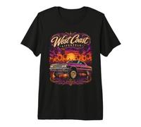 Los Angeles Old School Lowrider Car Chicano Art West Coast Premium T-Shirt