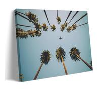 Los Angeles Palm Trees Architecture & Maps Cities Photography Realism Scenic Colorful Poster Canvas Wall Decor Art Painting Prints on Modern Artwork for Living Room,Bathroom,Bedroom,Home 24x36inch(60x