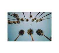 Los Angeles Palm Trees Architecture & Maps Cities Photography Realism Scenic Colorful Poster Canvas Wall Decor Art Painting Prints on Modern Artwork for Living Room,Bathroom,Bedroom,Home 12x18inch(30x