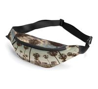 Los Angeles Palm Trees Fanny Pack for Men&Women,Crossbody Bag with Adjustable Strap,Chest Pack for Running Travel