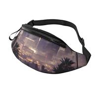 Los Angeles Palm Trees Fanny Pack for Men Women, Fashion Festival Fanny Pack, Travel Sport Walking Waist Bag