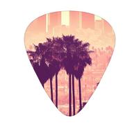 Los Angeles Palm Trees Guitar Picks Gift Set - Smooth Durable Plectrums For Acoustic, Electric & Bass Guitar, Perfect Present For Guitar Lovers & Musicians