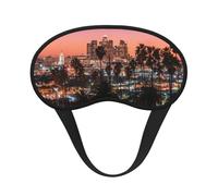 Los Angeles Palm Trees Print Sleep Eye Mask Light Blocking Soft and Comfortable Night Eye Blinder for Women Men for Sleeping Travel Night Shift