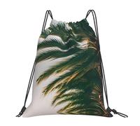 Los Angeles Palm Trees Print Unisex Pe Bag Waterproof String Backpack Adjustable Gym Sack For Climbing Sports Gym