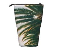 Los Angeles Palm Trees Vertical Retractable Pencil Case Makeup Bag Wallet Storage Bag for Pens Pencils and Small Items