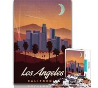 Los Angeles Puzzles for Adults Teens 1000 Pieces,Decompressing Intellectual Educational Toy Suitable for Desktop Decoration 38x26cm