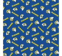 Los Angeles Rams Cotton Fabric - NFL Team Logo Cotton Fabric by The Yard, Fat Quarter, Half Yard, 1 Yard, 2 Yard Cuts