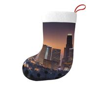 Los Angeles Skyline Christmas Stocking, Candy Gift Bags, Hanging Stocking Ornament, Christmas Decorations