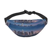 Los Angeles Skyline Fanny Pack for Men Women Belt Bag Fashion Waist Bag Everywhere Crossbody Bag Wallet Hip Bum Bag with Adjustable Strap Waterproof Chest Bag for Travel Hiking Sports, Black, One Size