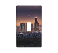 Los Angeles Skyline Print 1-Gang Blank Wall Plate, Standard Size,Decorative Switch Cover for Home/Commercial
