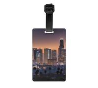 Los Angeles Skyline Print Luggage ID Tag Cute Travel Bag Identifiers,for Travel Bag Suitcase Cruise Airport