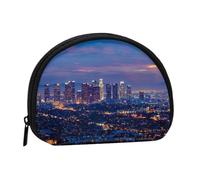 Los Angeles Skyline Printed Coin Purse for Women Cute Small Change Wallet Mini Coin Purses Pouch with Zipper