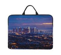 Los Angeles Skyline Printed Laptop Sleeve 14 inch Protective Case, Waterproof Computer Case Bag with Handle for Men and Women