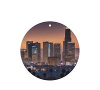 Los Angeles Skyline Printing 10 Pieces Air Freshener Cards,Car Scented Hanging Air Freshener Fragrant Sheets For Car Use