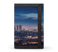 Los Angeles Skyline Wallet,Credit Card Holder,Three-fold Wallet for Passport Covers, Purse Passport Bag for Men Women