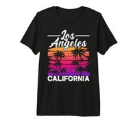 Los Angeles Summer Paradise California Palms Stars Premium T-Shirt