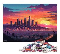 Los Angeles Sunrise Puzzles for Adults 500 Pieces Puzzle Jigsaws for Adults Home Decoration Puzzle Toys 500pcs (52x38cm)