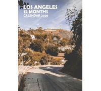 Los Angeles Wall Calendar, A3 Size, Wire-Bound, Full Colour, Free Pack of Calendar Stickers