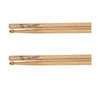 Los Cabos 5B Red Hickory Wood Tip Drumsticks 2 Pair Pack