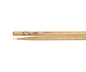 Los Cabos LCD5ARHN 5A Hickory Drum Sticks with Nylon Tip - Red