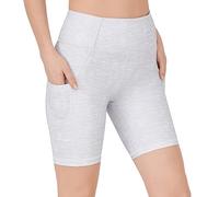 LOS OJOS Women's Biker Shades Shorts, Heidekrautgrau, L