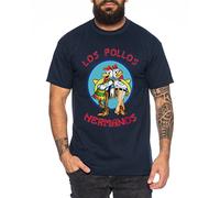 Los Pollos Men's T-Shirt Hermanos Bad Heisenberg Breaking, Farbe2:Dunkelblau;Größe2:Medium