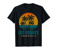 Los Roques Venezuela Venezuelan Retro Sunset Design T-Shirt