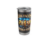 Los Tacos World Tour 90s Style Bootleg Stainless Steel Insulated Tumbler