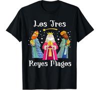 Los Tres Reyes Magos Wise Three Kings Happy Epiphany Day Cotton Men T Shirt Black