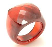 LOS157 - Stone Ring with AAA Grade CZ in Garnet, Metal, No Gemstone