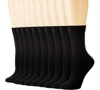 Losa Kute 5 Pairs Unisex Crew Socks for Men and Women’s Socks Size 6-9 9-11 Long Socks, E 10 Pairs Black, 9-11