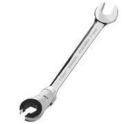 LOSCHEN 1PC 13mm Open Flex-Head Ratcheting Wrench, Metric Ratcheting Spanner with 78 Teeth, Chrome Vanadium Steel Tubing Ratchet Spanner