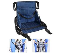 LOSCHEN Transfer Shoulder Strap Full Body Transfer Seat Pad Patient Lifter Lifting Sling Seniors Mobility Transfer Board Safety Belt Stair Glider Board (Dark Blue)