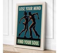 Lose Your Mind Retro Canvas Wall Art Print 18x12 Inch (46 x 30 cm)