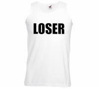 Loser Unisex Size | Customized Vest | Personalised Gifts for Men, Women & Kids | Funny Vest for Events (UK, Alpha, S, Regular, Regular, White)
