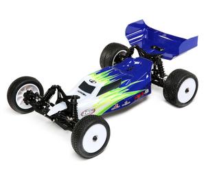 Losi Mini-B: 1/16th 2wd Buggy Blue/White LOS01016T1