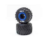 Losi MT Tires Blue Beadlock Premounted Pair 1/18 Mini LMT Z-LOS41047