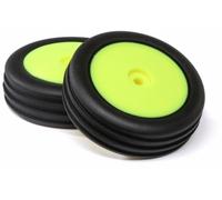Losi Wide Body Rib Front Mounted Tyres Yellow 1/16 Mini-B RC Buggy Z-LOS41048